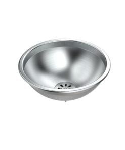 Built-in basin satinised without overflow small