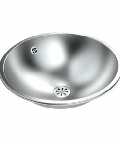 Lavabo da incasso in acciaio inox opaco con troppopieno B2