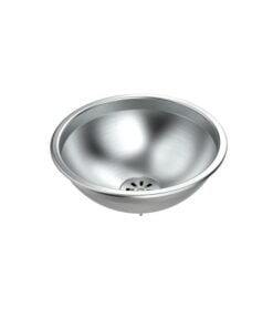 Lavabo da incasso in acciaio inox opaco senza troppopieno piccolo B2