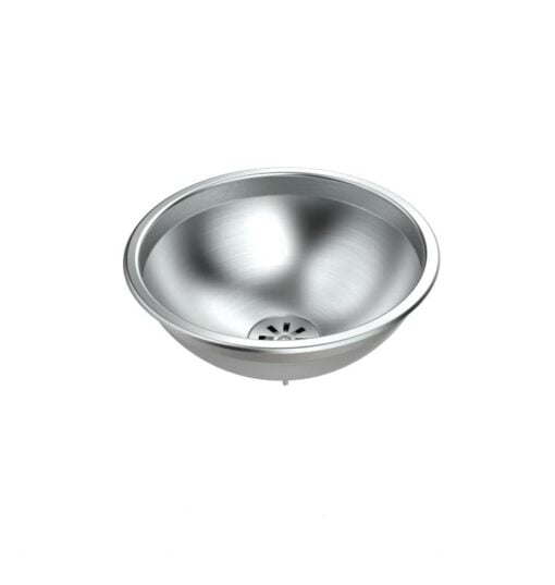 Built-in basin stainless steel matt without overflow small B2