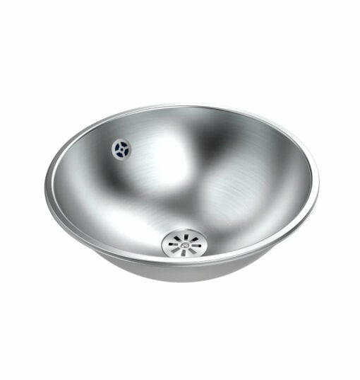 Built-in washbasin 390 with overflow stainless steel matt