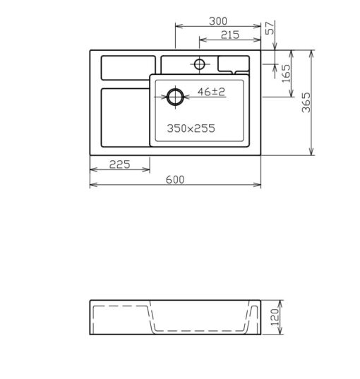 Classroom basin white drawing