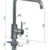 Sink mixer tap with swivel spout Hotbath drawing