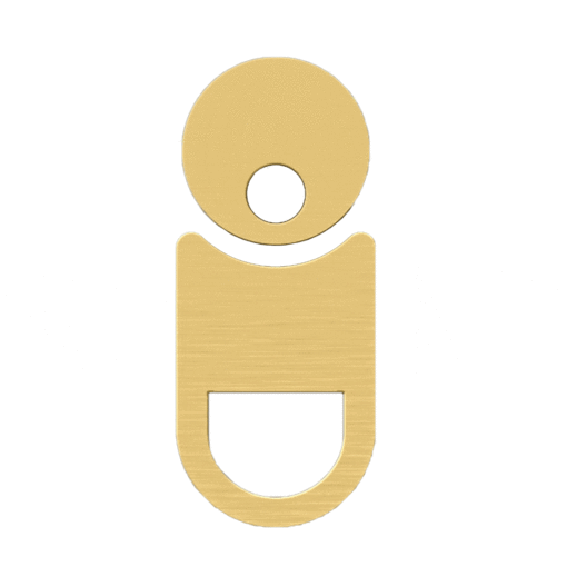 Pictogram changing table brass PVD