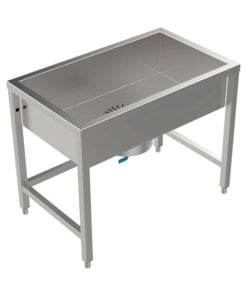 Floor-standing stainless steel multi-purpose basin 1000 mm B2