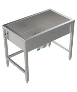 Stainless steel floor standing multi-purpose basin 1000 mm B2