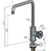 Industrial kitchen mixer tap drawing