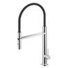 Sink mixer, with pull-out two-jet hand shower stainless steel
