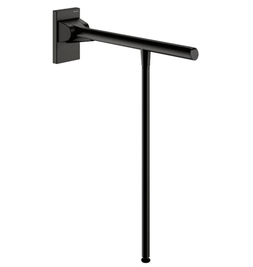 Guida di supporto pieghevole con piede nero opaco 650 mm B2