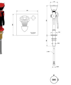 Extendable eye shower Drawing