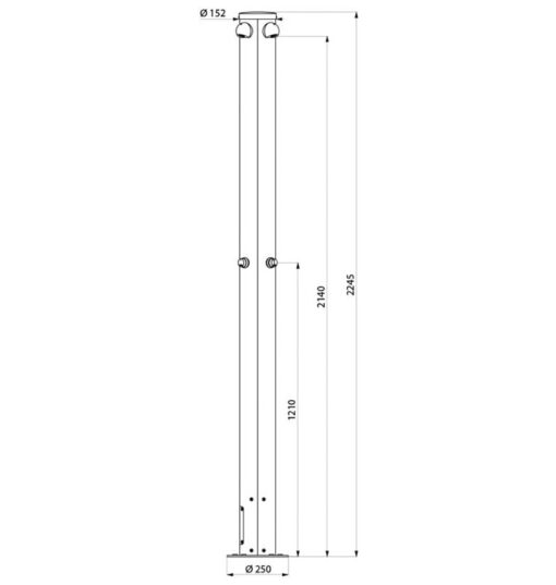 Outdoor shower 4 pieces 717540 Drawing