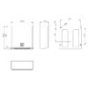 Distributore di asciugamani di carta in acciaio inox antracite Proox AN-100 disegno
