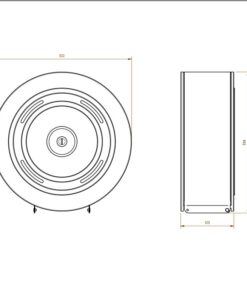 Carousel dispenser for 4 rolls round drawing