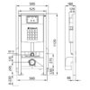 Mounting frame Big John from Geberit Drawing