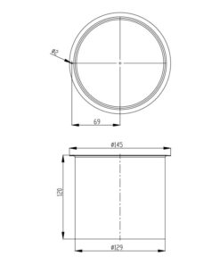 Douille de déversement anthracite AN280 Dessin