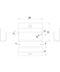 Tablette d'appareillage AN635 Dessin