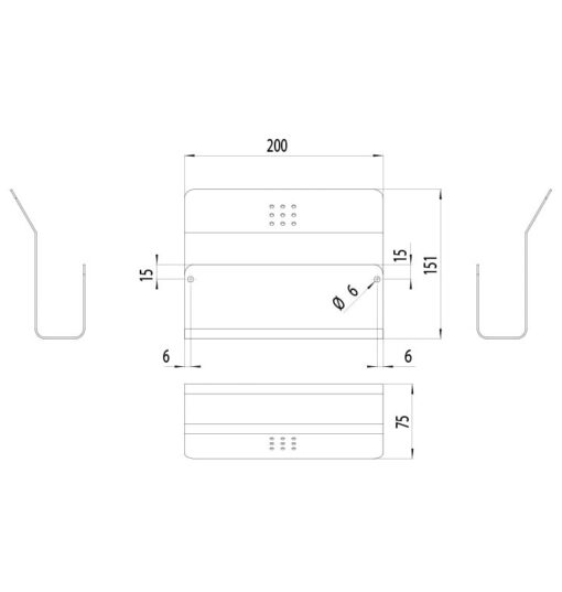 Tablette d'appareillage AN635 Dessin