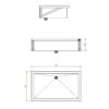 Lavandino multiuso 1000 mm in acciaio inox a disegno