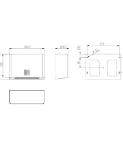 Distributore di carta asciugamani piccolo Proox AN-101 Disegno