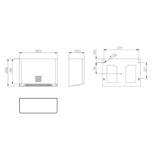 Distributeur de serviettes en papier petit Proox AN-101 Dessin