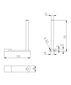 Spare roll holder AN390 Drawing