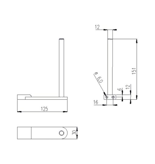 Porte-rouleau de réserve AN390 Dessin