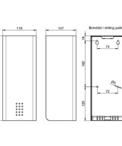 Distributore di sapone elettronico AN-140E-LO Disegno