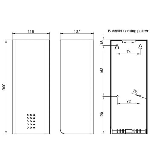 Distributore di sapone elettronico AN-140E-LO Disegno