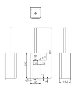 Set di spazzole antracite AN500 Disegno