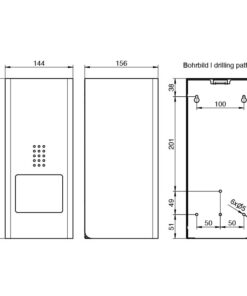 Toilet Roll Holder Automatic AN305 Drawing