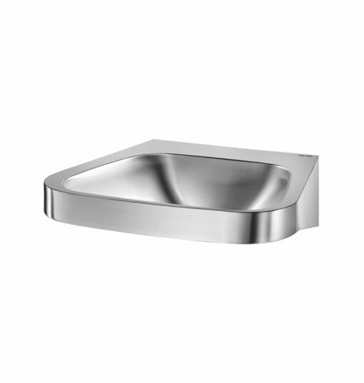 Lavabo Delabie senza foro per rubinetto in acciaio inox satinato