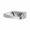 Lavabo Delabie con foro per rubinetto in acciaio inox satinato