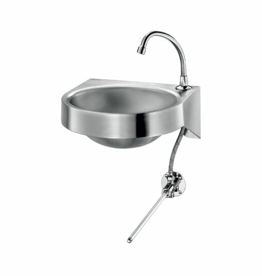 Waschbecken mit Kniebetätigung Delabie