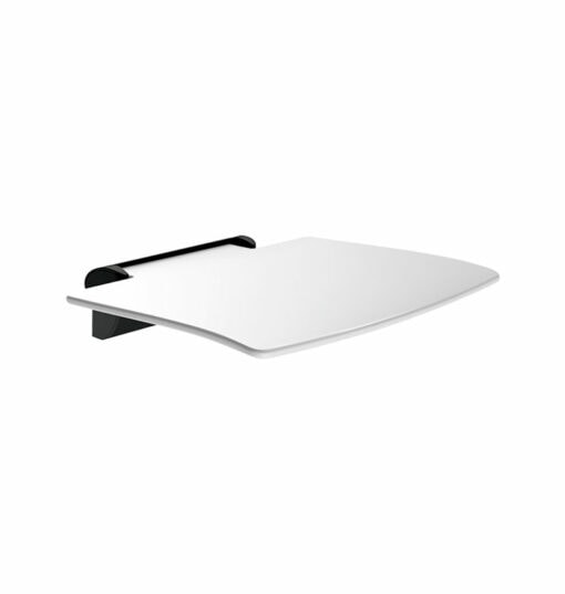 Siège de douche rabattable Be-Line, aluminium noir, facilement amovible