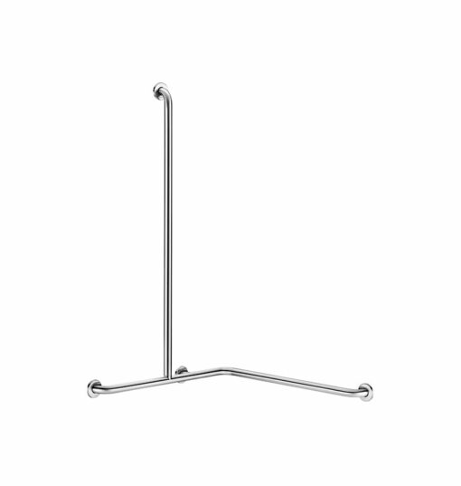 2-wall shower handrail with vertical rail