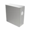 Hygiene waste bin with dispenser, right, matt stainless steel