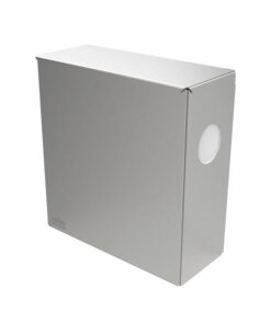 Hygiene waste bin with dispenser right matt stainless steel