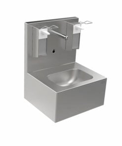 Lavabo per l'igiene in acciaio inox con dispenser B2