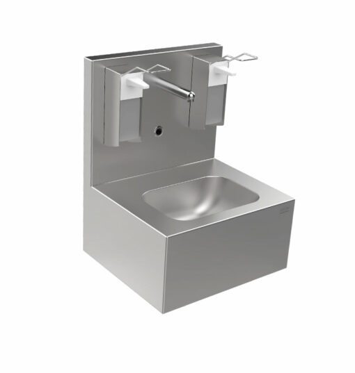 Hygiene washbasin stainless steel with dispenser B2