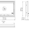 Changing table with stainless steel panelling for wall installation