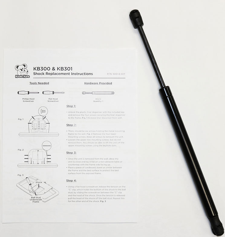 Vérin à gaz pour KB301 et KB300