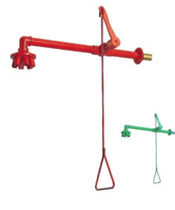 Not-Dusche | Notdusche für Wandbefestigung mit Ventil