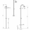 Palau outdoor shower / satin stainless steel