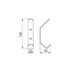 Highly polished stainless steel hook