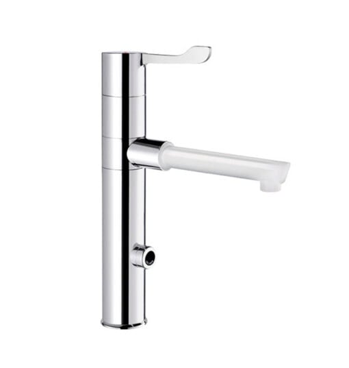 Electron. MBatt. swivelling spout, H160mm, 1 BIOCLIP single spout