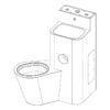 Unità combinata WC a pavimento sinistra
