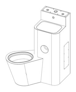 Kombieinheit WC bodenstehend links