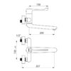 EHM sequential W.-Mont. Outlet fixed+swivelling L200 Stdd connection