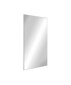 Edelstahlspiegel rechteckig, H. 600 mm