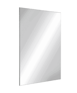 Rectangular stainless steel mirror, h. 600 mm / unbreakable